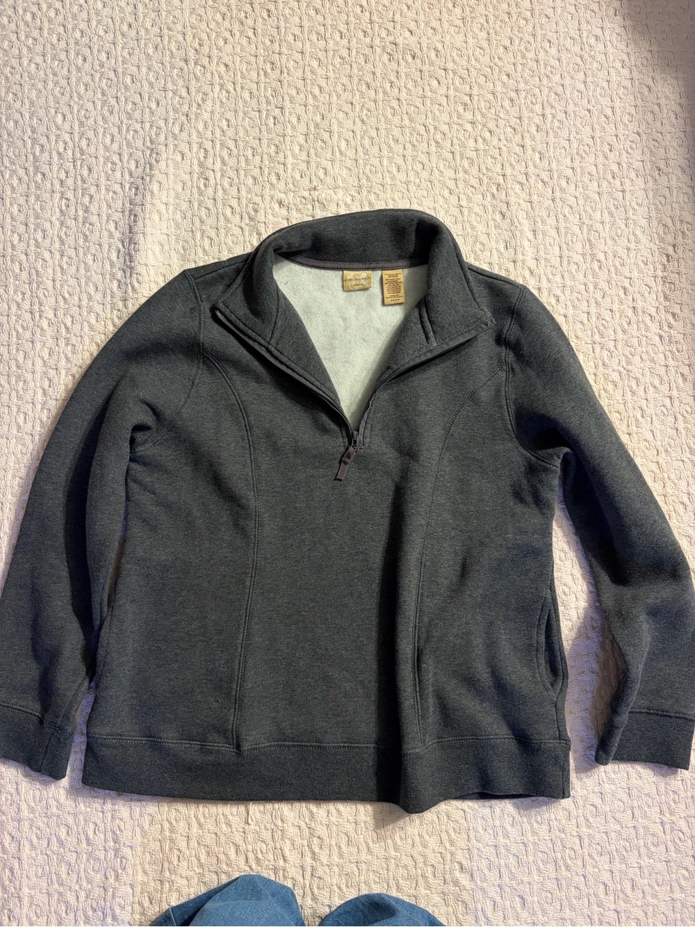 Covington Dark Charcoal Quarter-Zip Pullover Sweater